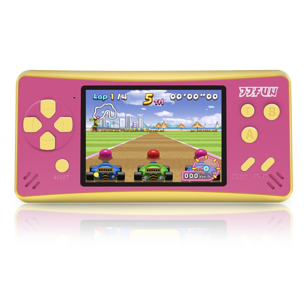 3.2" Large Screen Rechargeable Portable Handheld Games for Kids Ages 4-12, Preloaded 168 Classic Mini Games,Arcade Electronic Toy Support TV Output Birthday Xmas Present for Boys Girls(Pink)