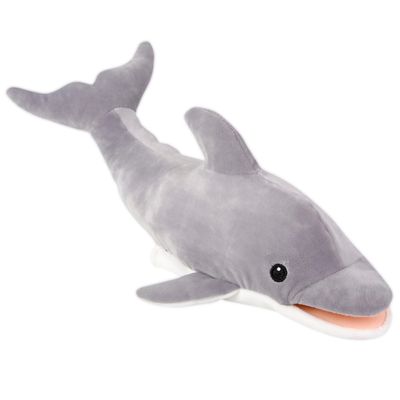 15 Animal Hand Puppets for Kids Forest & Twelfth Hand Puppets to Spark Imaginations & Encourage Creative Play, Fun Animal Puppets for Kids Ages 0+ (Grey Dolphin)