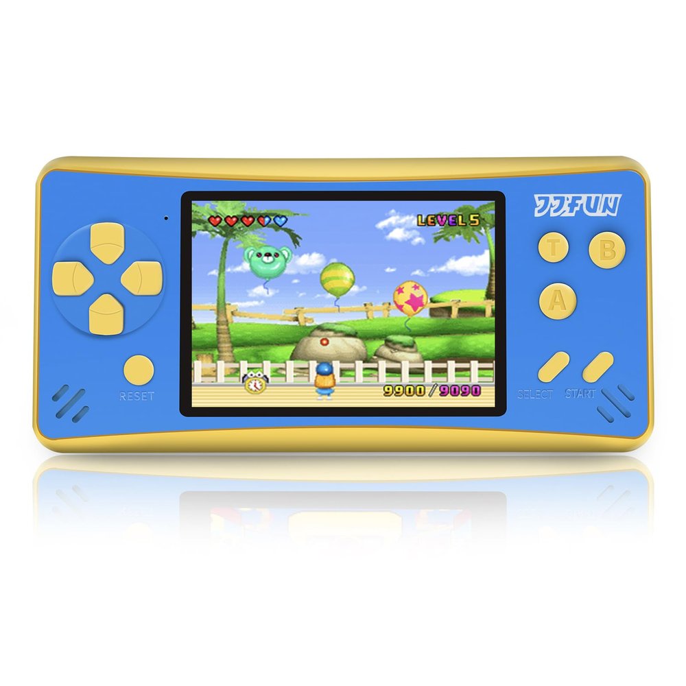 Handheld Games for Kids Ages 4-12, 168 Built-in Retro Video Games, Portable Gaming Player with 3.2" Screen, Rechargeable, TV Output, Travel Toy Gift for Boys Girls, Birthday Xmas Present  Blue
