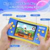 Handheld Games for Kids Ages 4-12, 168 Built-in Retro Video Games, Portable Gaming Player with 3.2" Screen, Rechargeable, TV Output, Travel Toy Gift for Boys Girls, Birthday Xmas Present  Blue view 2