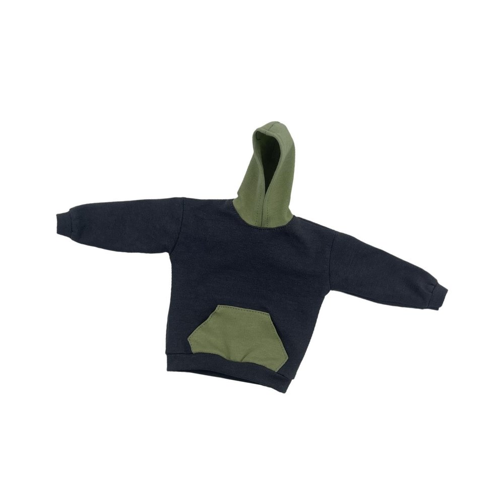 1/6 Pullover Hoodie Hooded Sweatshirt Toy Retro Casual Action Figure Hoodie Doll Outfit for 12" Male Action Figures Accs, Dark Grey