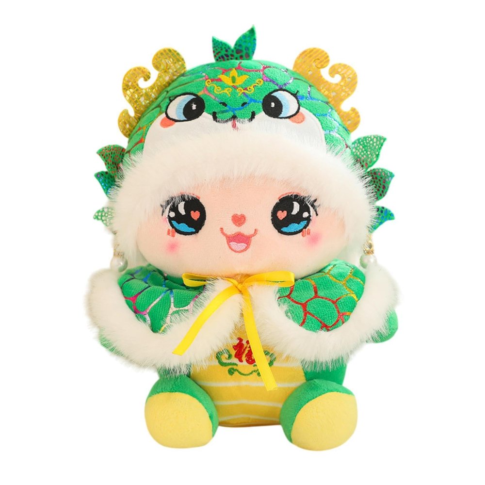 2024 Chinese Snake Plush Toy, Stuffed Animal Snake Plush Doll Decoration, New Year Snake Doll for Hotel Party Supplies, Green