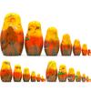 AEVVV Dinosaur Nesting Dolls Set of 7 pcs - Matryoshka Doll with Dinosaurus Figurines - Wooden Dinosaurus - Dinosaur Room Decor - Russian Nesting Dolls view 2