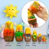 AEVVV Dinosaur Nesting Dolls Set of 7 pcs - Matryoshka Doll with Dinosaurus Figurines - Wooden Dinosaurus - Dinosaur Room Decor - Russian Nesting Dolls view 3