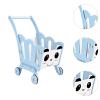 Simhoa Shopping Cart for Kids Toy Grocery Cart Miniature Wooden Grocery Shopping Cart Supermarket Trolley for Boys Girls Toddlers, Blue view 3