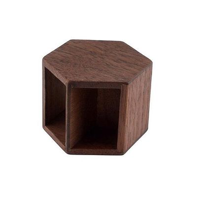1:6 1:12 Scale Dollhouse Miniature Furniture Walnut Wood Hexagonal End Table