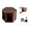 1:6 1:12 Scale Dollhouse Miniature Furniture Walnut Wood Hexagonal End Table view 2