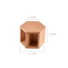 1:6 1:12 Scale Dollhouse Miniature Furniture Walnut Wood Hexagonal End Table view 4