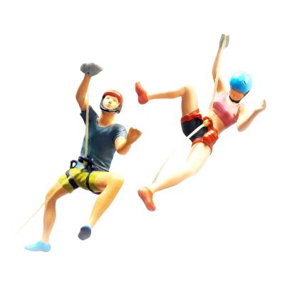1:64 Scale Resin Climbing Figures for Scene Layouts