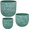 AlexandreHouse Set of 3 MACETEROS CERMICA VERDEMENTA_20X18+24X22+29X27CM view 1