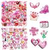 100 PCS 3D Valentines Day Stickers Love Theme Self-Adhesion Reward Stickers Bulk Vinyl Waterproof Decals for Kids Sticker-Bombing Gift Wrappings DIY Crafts Party Favors view 1