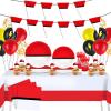 162Pcs Cartoon Animation Birthday Party Supplies Decorations for Birthday,Cartoon Theme Party Favors Including Banner, Plates, Cups, Napkins, Cutlery and Tablecloth for 24 Guests view 1