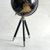 Decorative World Globe on Tripod Stand  17" Black and Gold Globe with Aluminum & Wood Base  Compact Desktop, Table & Shelf Accent for Home, Office, or Study view 3