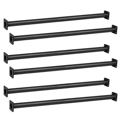 Barcaloo 22 Inch Outdoor Monkey Bars for Backyard - Set of 6, Black Metal Outdoor/Indoor Monkey Bars for Kids - Playground Ladder, Climbing or Swing Set - Kit Includes Mounting Plates & Hardware