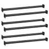 Barcaloo 22 Inch Outdoor Monkey Bars for Backyard - Set of 6, Black Metal Outdoor/Indoor Monkey Bars for Kids - Playground Ladder, Climbing or Swing Set - Kit Includes Mounting Plates & Hardware view 1