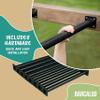 Barcaloo 22 Inch Outdoor Monkey Bars for Backyard - Set of 6, Black Metal Outdoor/Indoor Monkey Bars for Kids - Playground Ladder, Climbing or Swing Set - Kit Includes Mounting Plates & Hardware view 3