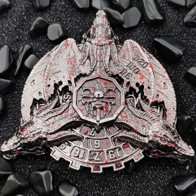 7 in 1 Dragon Roulette Dice Spinner for DND Dice Set - Metal D&D Dice with Gift Case for Dungeons and Dragons Game - D6 D8 D10 D12 D20 Cool DND Spinning Roulette Wheel Fidget Dice(Blood)