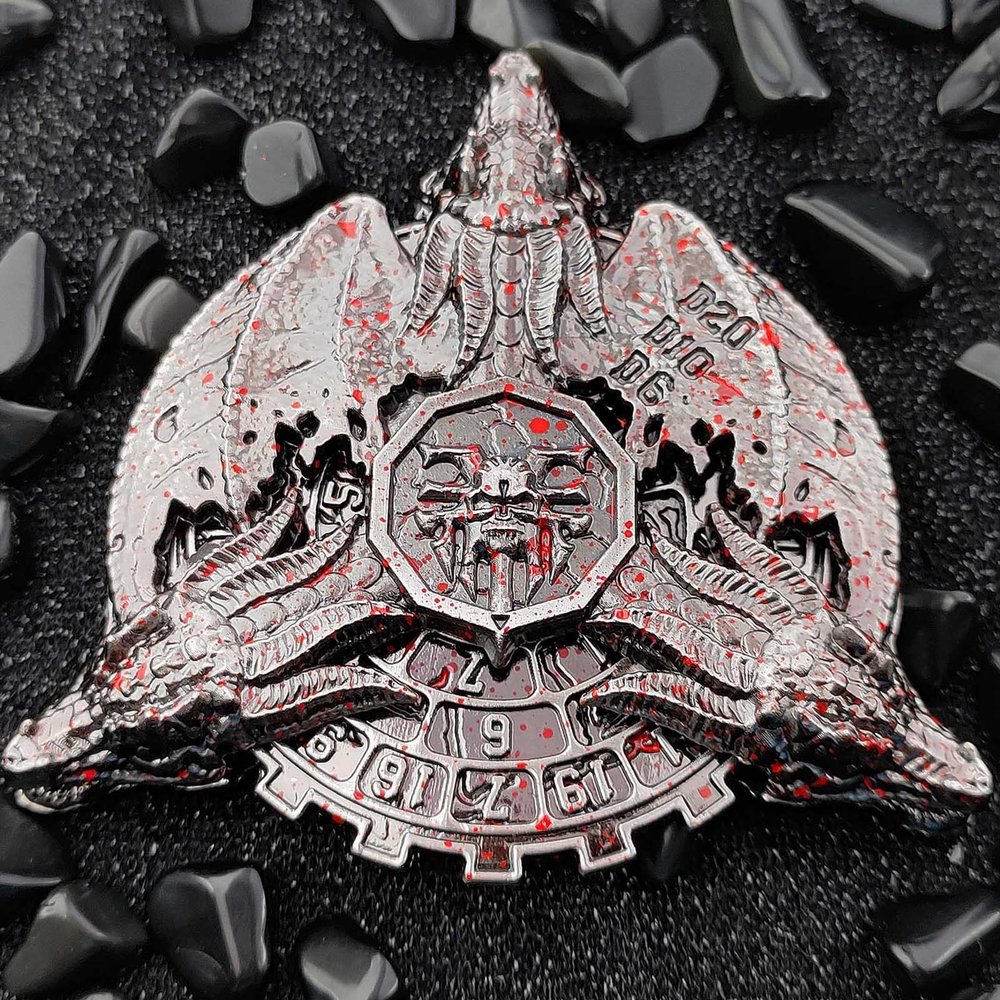 7 in 1 Dragon Roulette Dice Spinner for DND Dice Set - Metal D&D Dice with Gift Case for Dungeons and Dragons Game - D6 D8 D10 D12 D20 Cool DND Spinning Roulette Wheel Fidget Dice(Blood)