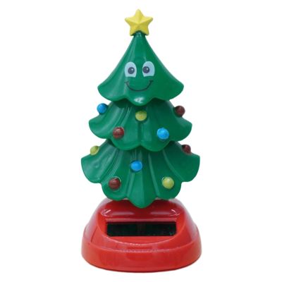Solar Powered Dancing Toys Christmas Tree, Solar Dancing Christmas Tree Shaking Head Car Ornaments, Solar Bobblehead Figures Funny for Home Offic-e Table Desk Windowsill Car Dashboard Decoration