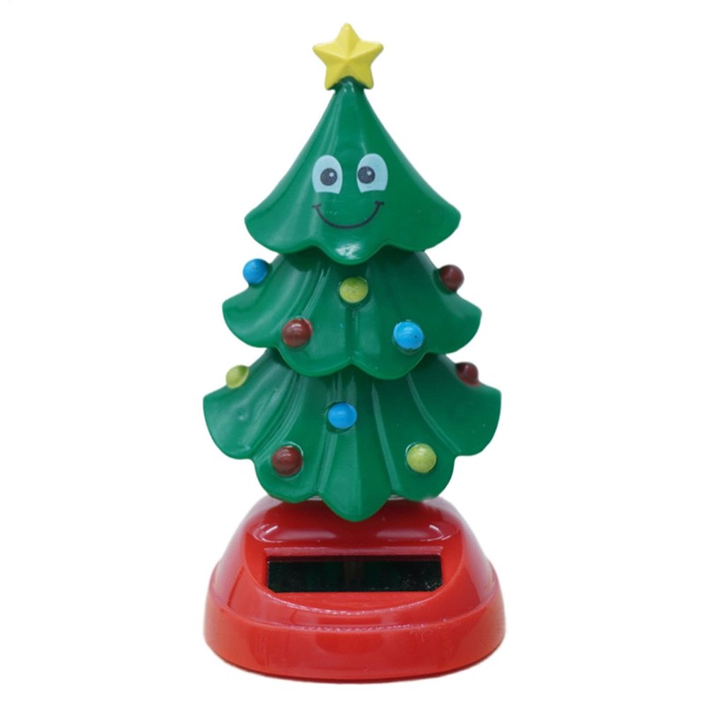 Solar Powered Dancing Toys Christmas Tree, Solar Dancing Christmas Tree Shaking Head Car Ornaments, Solar Bobblehead Figures Funny for Home Offic-e Table Desk Windowsill Car Dashboard Decoration