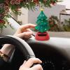 Solar Powered Dancing Toys Christmas Tree, Solar Dancing Christmas Tree Shaking Head Car Ornaments, Solar Bobblehead Figures Funny for Home Offic-e Table Desk Windowsill Car Dashboard Decoration view 3