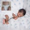 19 Inch Realistic Reborn Baby Doll Black Boy Lifelike African American Newborn Doll with Soft Weighted Body Hand-Rooted Curly Hair Dark Brown Kids Gift for Ages 3+ & Adult Collectors view 4
