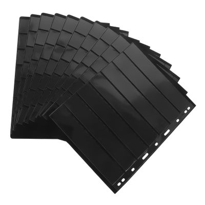 SECFOU 10sheets Double-sided Stamp Book Stamp Pages Pvc Holder for Postage Collection