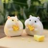 Cute Stealing Hamster Car Interior Decoration Gourmet Hamster Figures Home Desk Decor Home Desk Decor Ornament(Yellow-Silver Coin) view 3