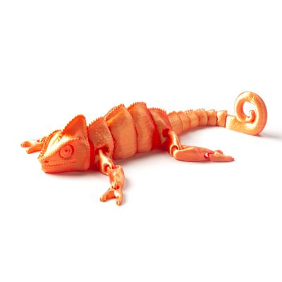 3D Printed Articulated Chameleon Fidget Toy - 12Inch PLA Flexible 3D Lizard Figurine with Movable Joints, Stress Relief Desk Decor & Unique Gift for Reptile Lovers & Adults