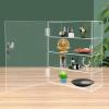 4 Tiers Clear Display Case for Figures Acrylic Display Case with Lock Key Countertop Display Case Clear Showcase Display Cabinet Dustproof Showcase for Collectibles Action Figure(4 Tiers) view 2