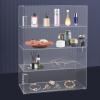 4 Tiers Clear Display Case for Figures Acrylic Display Case with Lock Key Countertop Display Case Clear Showcase Display Cabinet Dustproof Showcase for Collectibles Action Figure(4 Tiers) view 3
