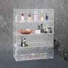 4 Tiers Clear Display Case for Figures Acrylic Display Case with Lock Key Countertop Display Case Clear Showcase Display Cabinet Dustproof Showcase for Collectibles Action Figure(4 Tiers) view 4