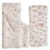 Toddler Nap Mat with Removable Pillow,Ultra Soft Slumber Bags for Girls,Kids Sleeping Bags with Rollup Design, Perfect for Preschool,Daycare, Kindergarten,-Floral view 1