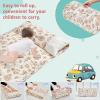 Toddler Nap Mat with Removable Pillow,Ultra Soft Slumber Bags for Girls,Kids Sleeping Bags with Rollup Design, Perfect for Preschool,Daycare, Kindergarten,-Floral view 4