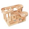 Wooden Marble Runs for Kids 4-8, 38 Pcs Marble Rush Track Maze Construction Play Set, STEM Learning Toys, Wood Building Blocks Toys, Gift for Boys & Girls view 1