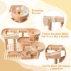 Wooden Marble Runs for Kids 4-8, 38 Pcs Marble Rush Track Maze Construction Play Set, STEM Learning Toys, Wood Building Blocks Toys, Gift for Boys & Girls view 4
