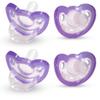 RaZbaby Jollypop Pacifier for Newborns & Up, USA Made, Natural Shaped Orthodontic Binky, Lovingly Shared in NICUs & Hospitals Worldwide, Medical-Grade 100% BPA-Free - 0-3 Months, 4 Pack - Lavender view 1