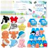 37 Pcs Adopt A Pet Ocean Animal Party Favors Include 12 Mini Plush Marine Shark Animals 12 Sea Animals Boxes 12 Adoption Cards 1 Adopt Signboard for Sea Animal Summer Party Pet Adoption Party view 1
