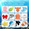 37 Pcs Adopt A Pet Ocean Animal Party Favors Include 12 Mini Plush Marine Shark Animals 12 Sea Animals Boxes 12 Adoption Cards 1 Adopt Signboard for Sea Animal Summer Party Pet Adoption Party view 3
