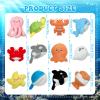 37 Pcs Adopt A Pet Ocean Animal Party Favors Include 12 Mini Plush Marine Shark Animals 12 Sea Animals Boxes 12 Adoption Cards 1 Adopt Signboard for Sea Animal Summer Party Pet Adoption Party view 4