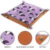 PU Leather DND Dice Trays Portable Dice Rolling Tray Large Storage Tray for Desktop Storage and RPG Board Games, Halloween Bats Ghost view 3