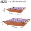 PU Leather DND Dice Trays Portable Dice Rolling Tray Large Storage Tray for Desktop Storage and RPG Board Games, Halloween Bats Ghost view 4