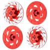 WEFEINO 4Pcs Aluminum Alloy Wheel Brake Disc Upgrade Parts for 1/7 UDR Unlimited Desert Racer RC Car (Red) view 2