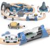 JugueteLand 82 Pcs Wooden Train Set for Toddlers, Magnetic Train with Track for Kids Ages 3-6, Compatiable with Major Brands, Space Railway Playset Gifts for Boys and Girls Ages 3+ view 1