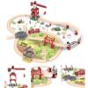 JugueteLand 104 Pcs Wooden Train Set for Toddlers, Magnetic Trains with Track for Kids Ages 3-6, Compatiable with Major Brands, Construction Railway Playset Gifts for Boys and Girls Ages 3+ view 1