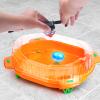 BUPASAK Stadium Battle Top Set, 6 Light Ignite Spinning Tops, 1 Stadium and 2 Launchers, Birthday Gift Boys Toy for 6+ Year Old (Orange) view 2