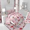 Christmas Bowknot Kids Bedding Sets Toddler Size,Pink and Golden Bow Small Bell Print Reversible Room Duvet Cover 2pcs,Cute Xmas Snowman Lovely Happy New Year Quilt Cover,1 Pillowcase (No Comforter) view 4
