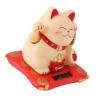 Solar Powered Cute Waving Cat Good Luck Wealth Cats Home Display Car Decor (Yellow) view 4