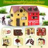 Barn Farm Animal Toys for Kids,Tractor Trailer with Lights & Sound, Farm Barn Playset Horse Stable,Farm Accessories, Pig,Sheep,Goose Duck Birthday Gifts for Kids Toddlers Boy Girl 3-7 Years Old view 3