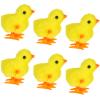 DECYOOL 6PCS Easter Wind Up Chick Clockwork Toy Novel Children Adult Egg Plush Chicken Basket Stuffer Gift Bag Filler Birthday Party Favors view 1